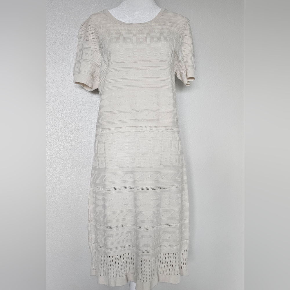 Banana Republic Cream Textured Dress